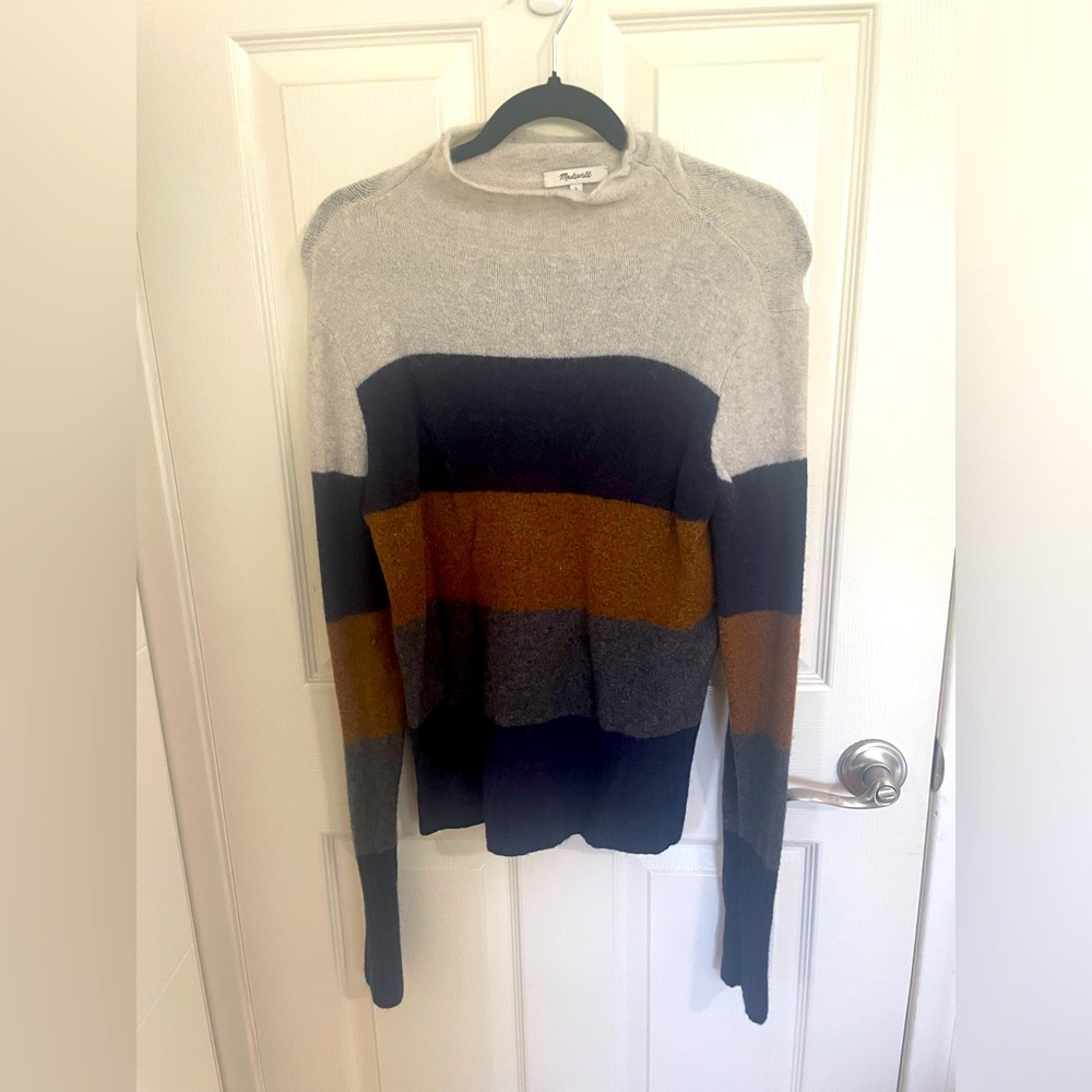 Madewell striped long sleeve sweater size large